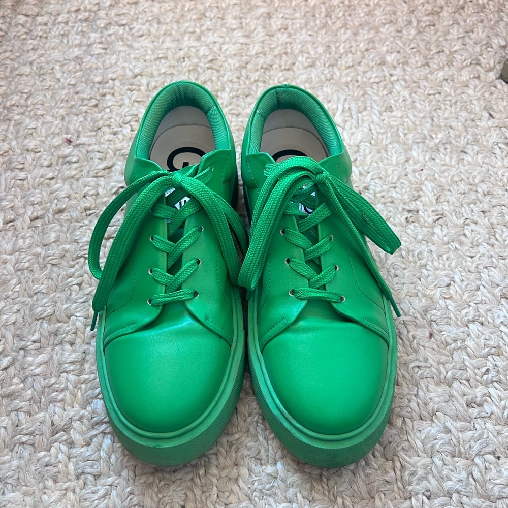 Lime Green Platform Ganni Sneakers